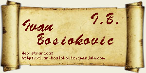Ivan Bosioković vizit kartica